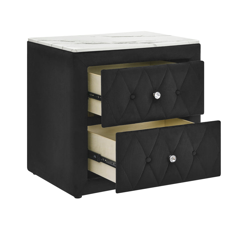Crownmark Annabelle Nightstand - Black