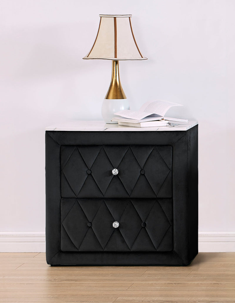 Crownmark Annabelle Nightstand - Black
