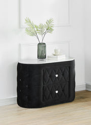 Crownmark Natalia Nightstand - Black