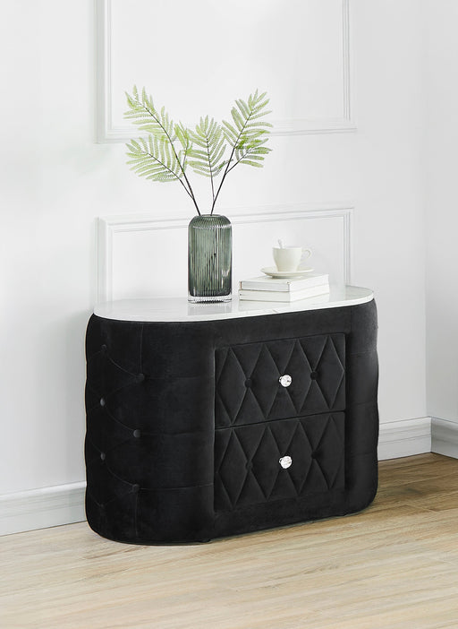 Crownmark Natalia Nightstand - Black