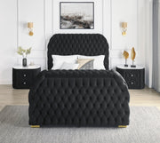 Crownmark Natalia Bed w/ Fireplace & Tv Lift - Black