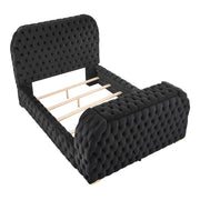 Crownmark Natalia Bed w/ Fireplace & Tv Lift - Black