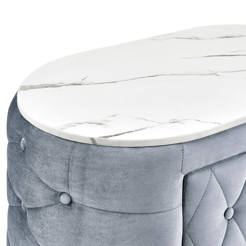 Natalia Bed w/ Fireplace & Tv Lift - Grey