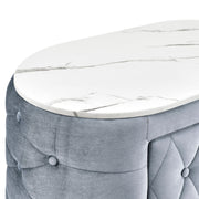 Crownmark Natalia Bed w/ Fireplace & Tv Lift - Grey