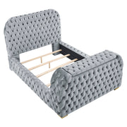 Crownmark Natalia Bed w/ Fireplace & Tv Lift - Grey