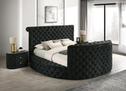 Crownmark Voltare Bed w/ Fireplace & Tv Lift - Black