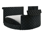 Crownmark Voltare Bed w/ Fireplace & Tv Lift - Black