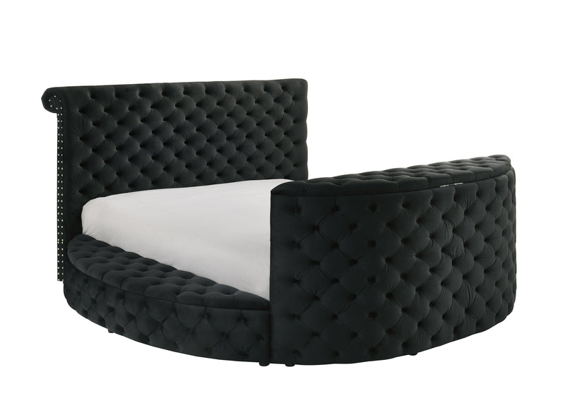 Voltare Bed w/ Fireplace & Tv Lift - Black