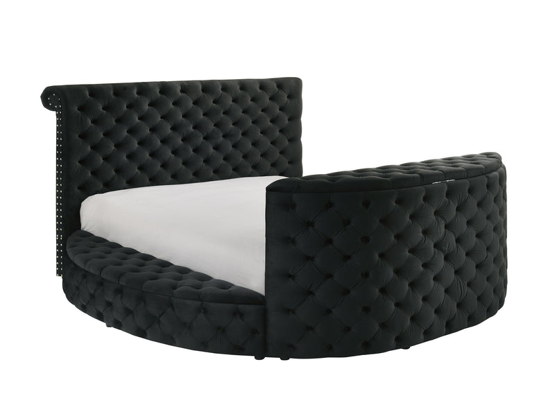 Crownmark Voltare Bed w/ Fireplace & Tv Lift - Black