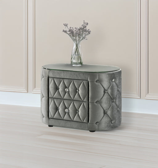 Crownmark Voltare Nightstand - Grey