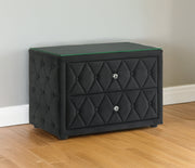 Crownmark Josephine Nightstand - Black