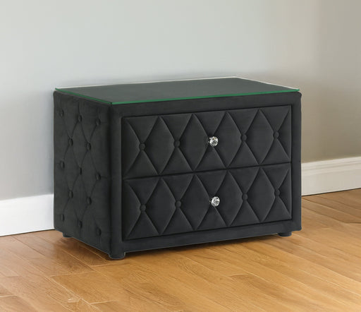 Crownmark Josephine Nightstand - Black