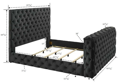 Crownmark Josephine Bed w/ Tv Lift - Black