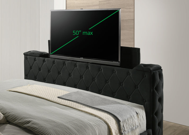 Josephine Bed w/ Tv Lift - Black