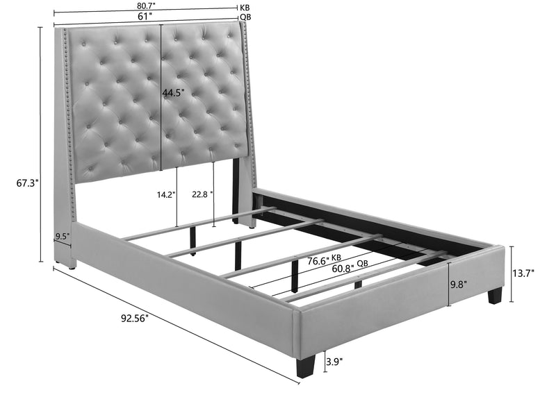Crownmark Chantilly Bed - Black