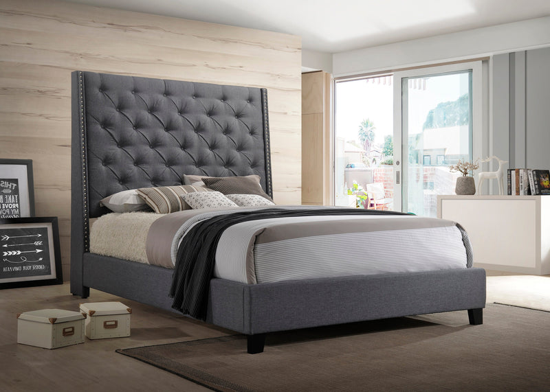 Crownmark Chantilly Bed - Grey