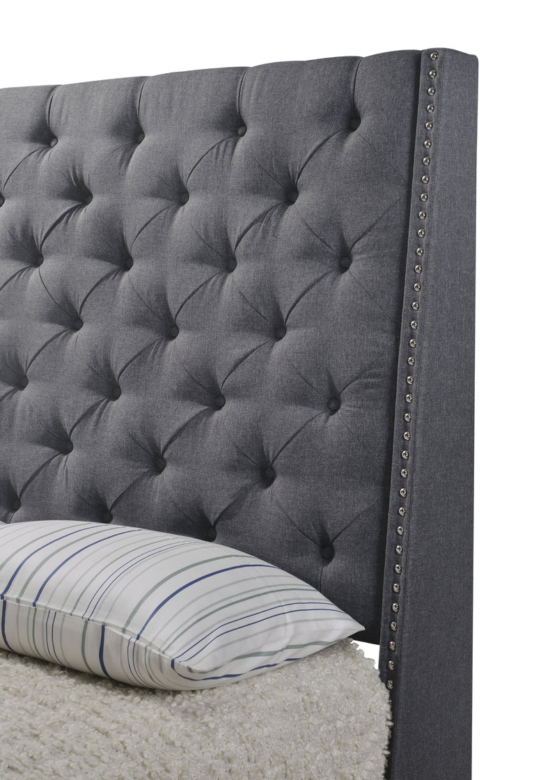 Crownmark Chantilly Bed - Grey