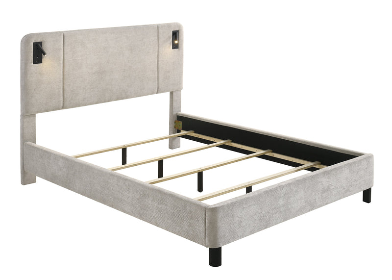 Crownmark Freya Bed - Light Grey