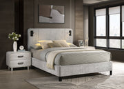 Crownmark Freya Bed - Light Grey