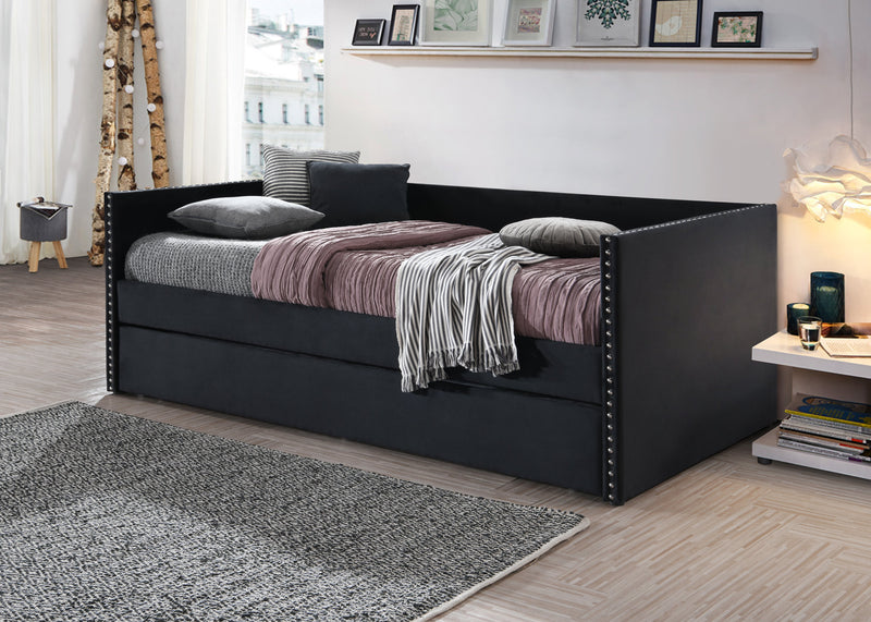 Crownmark Sadie Daybed - Black Velvet
