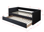 Crownmark Sadie Daybed - Black Velvet