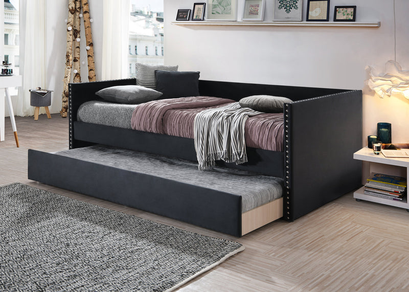 Crownmark Sadie Daybed - Black Velvet