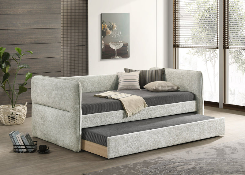 Crownmark Philipa Daybed - Light Grey Tweed