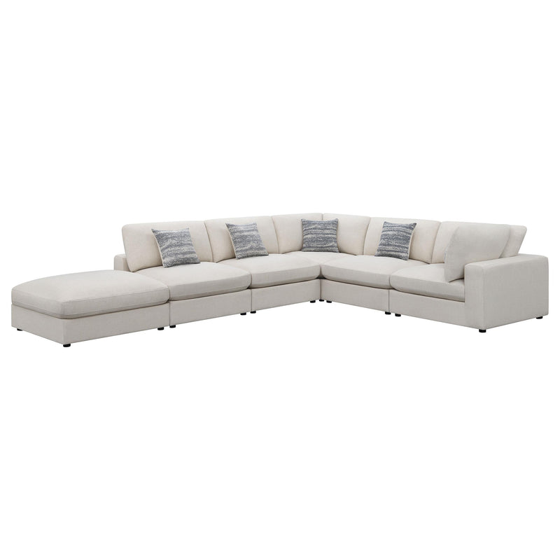 Serene 6-piece Upholstered Modular Sectional Sofa Beige - alternate view