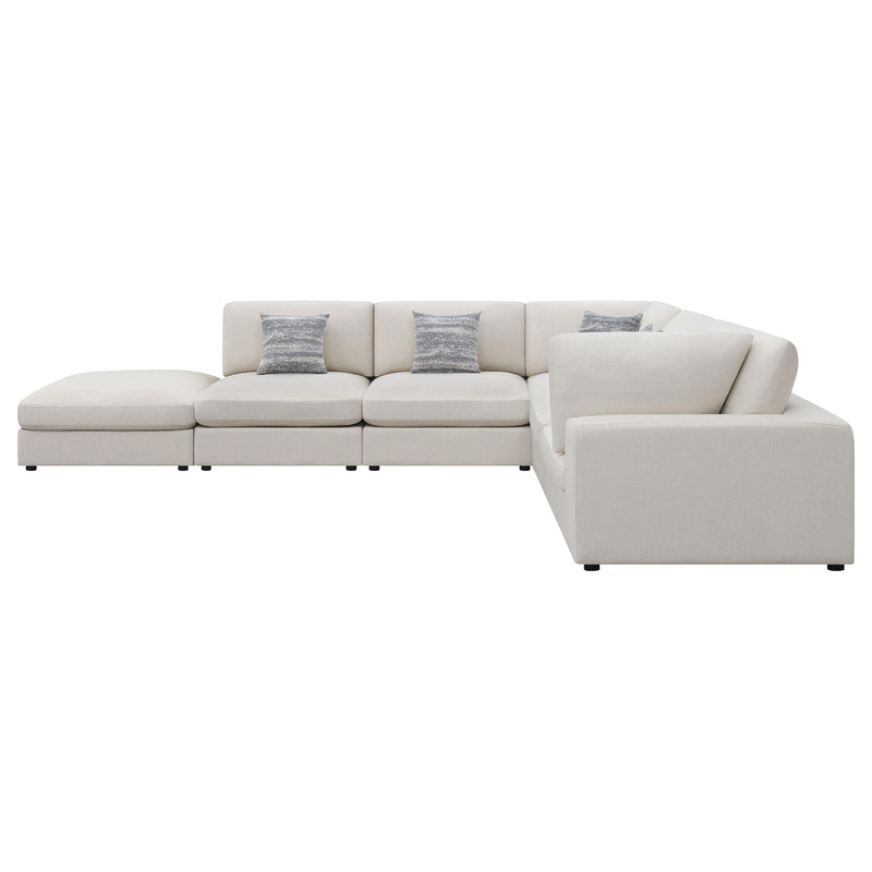 Serene 6-piece Upholstered Modular Sectional Sofa Beige - detail 3