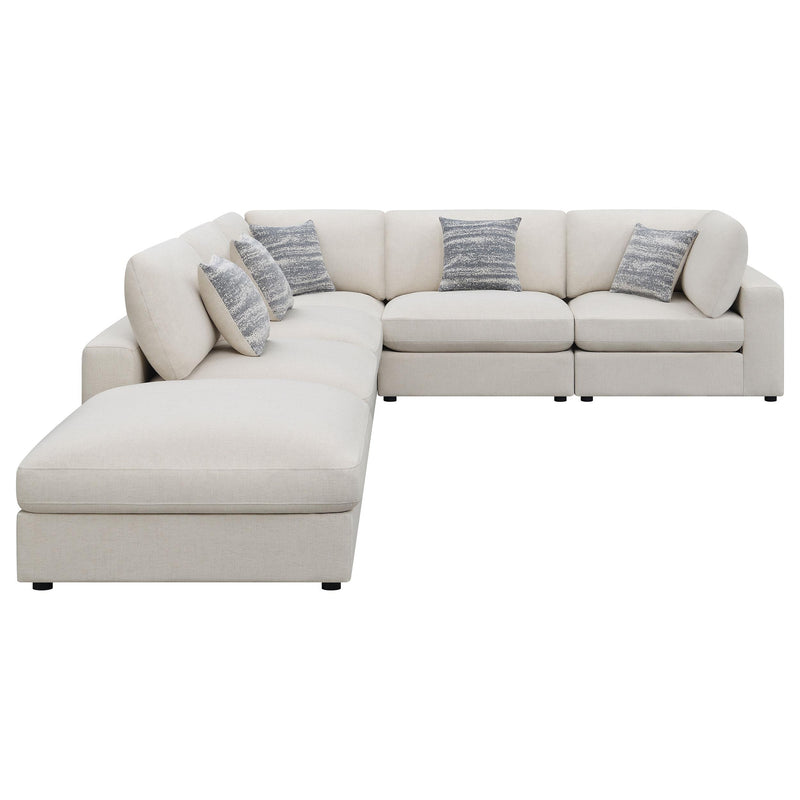 Serene 6-piece Upholstered Modular Sectional Sofa Beige - detail 5