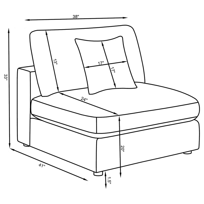 Serene 6-piece Upholstered Modular Sectional Sofa