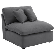 Hobson 6-piece Upholstered Modular Sectional Sofa Charcoal - detail 4