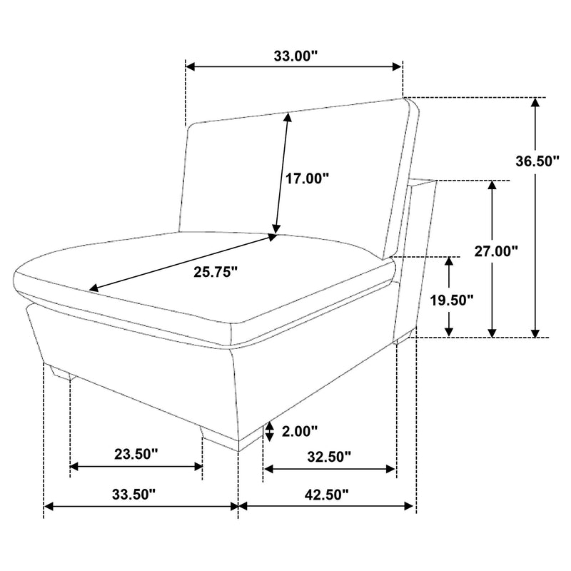 Lakeview 5-piece Upholstered Modular Sectional Sofa