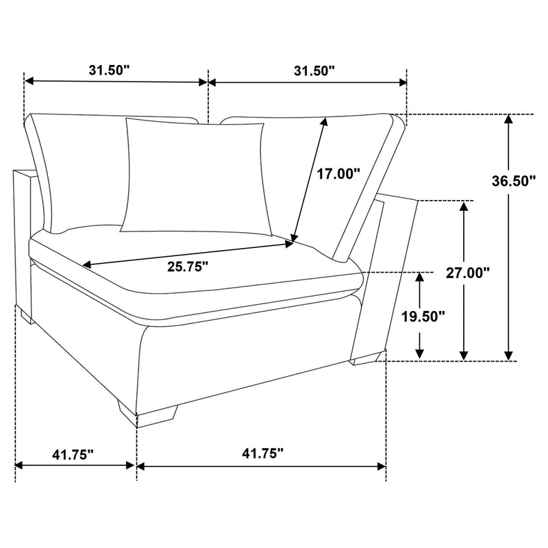 Lakeview 5-piece Upholstered Modular Sectional Sofa