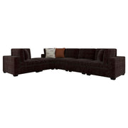 Lakeview 6-piece Upholstered Modular Sectional Chocolate - detail 4