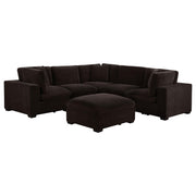 Lakeview 6-piece Upholstered Modular Sectional Chocolate - detail 5