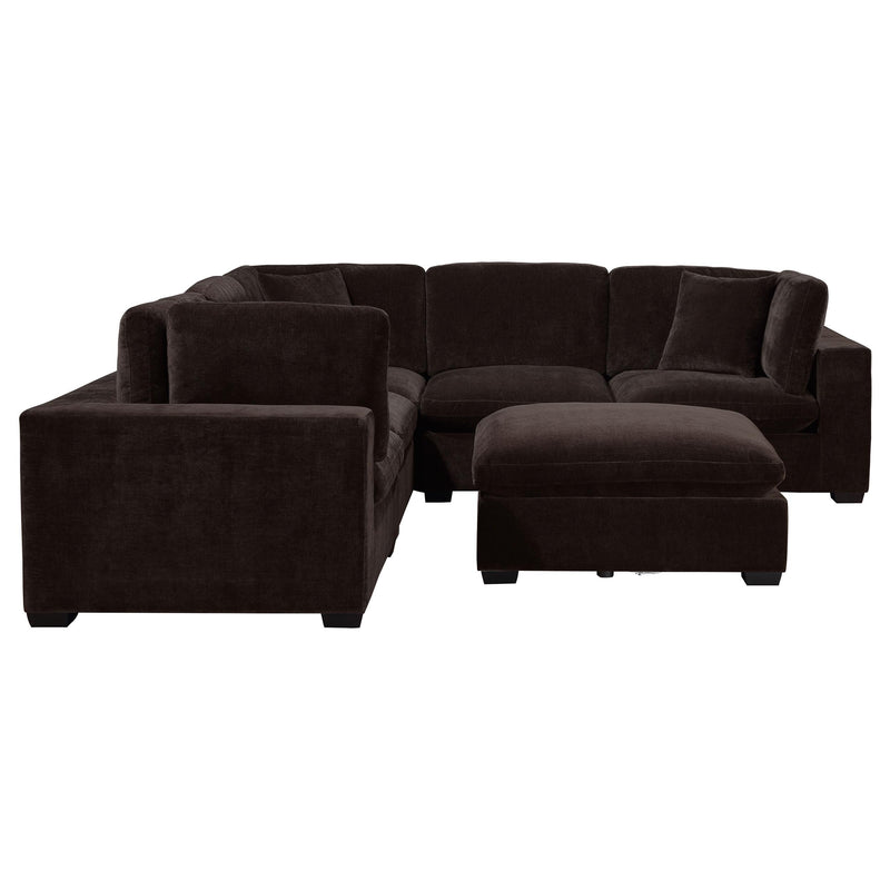 Lakeview 6-piece Upholstered Modular Sectional Chocolate - detail 6