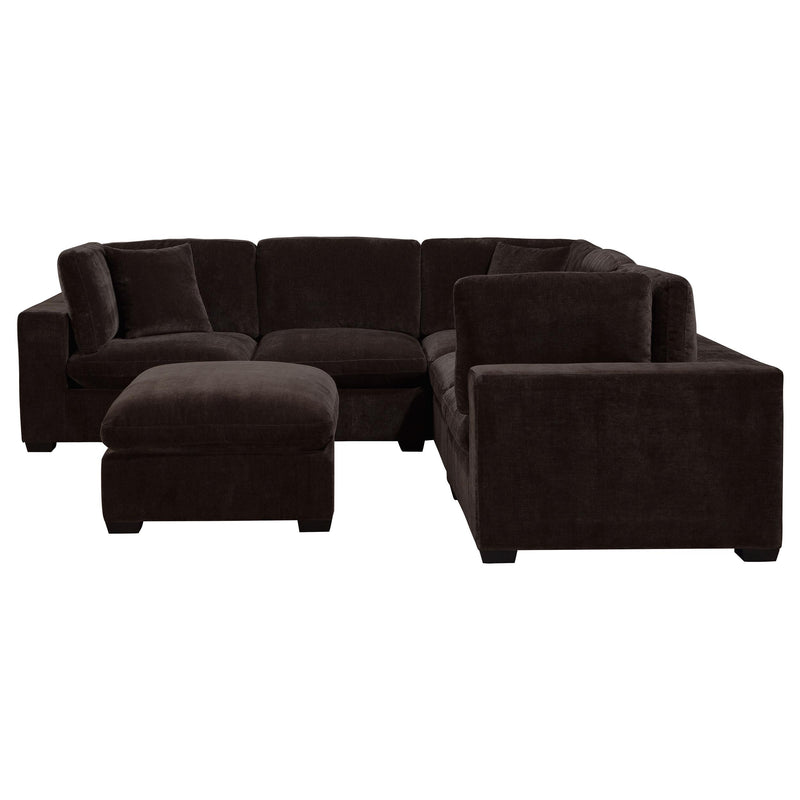Lakeview 6-piece Upholstered Modular Sectional Chocolate - detail 7