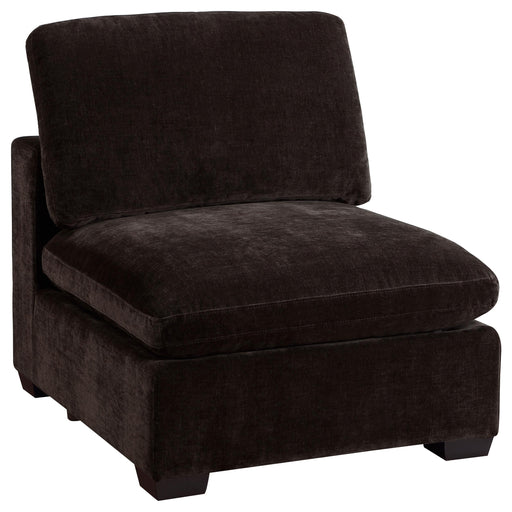 Lakeview Upholstered Armless Chair Dark Chocolate - alternate view