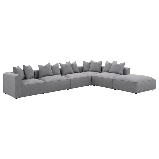 Jennifer 6-piece Upholstered Modular Sectional Grey - alternate view
