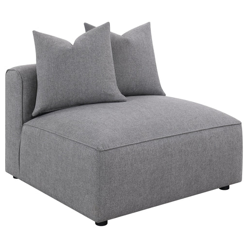 Jennifer Upholstered Armless Chair Grey - alternate view