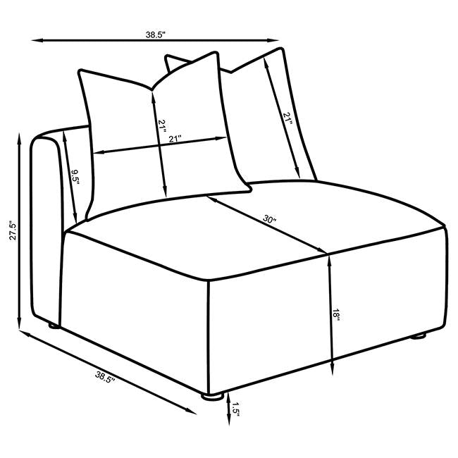 Jennifer Upholstered Armless Chair