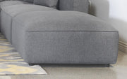 Jennifer Square Upholstered Ottoman Grey