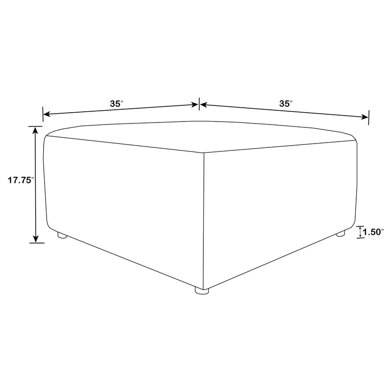 Freddie Square Upholstered Ottoman
