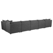 Sasha 6-Piece Upholstered Modular Sectional Barely Black - detail 7