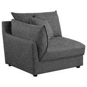 Sasha 6-Piece Upholstered Modular Sectional Barely Black - detail 9
