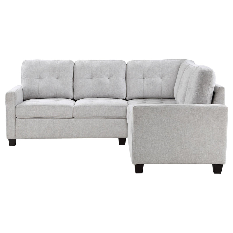 Georgina 3-piece Upholstered Sectional Sofa Steel