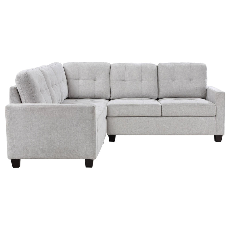 Georgina 3-piece Upholstered Sectional Sofa Steel