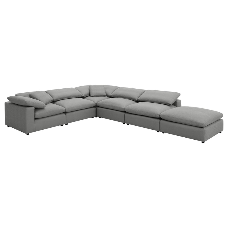 Raleigh 6-piece Boucle Upholstered Modular Sectional Grey - alternate view