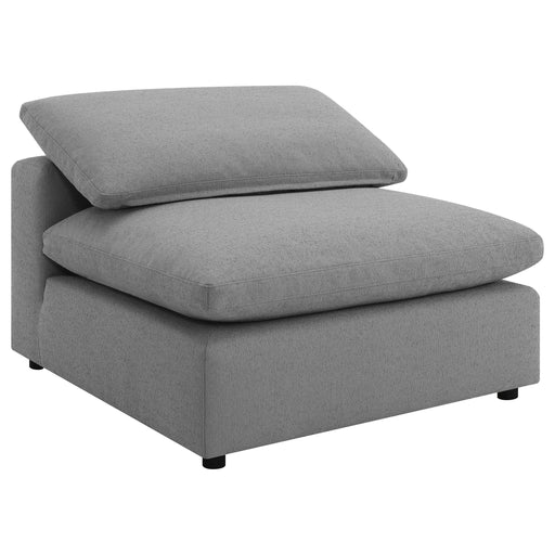 Raleigh Boucle Upholstered Armless Chair Grey - alternate view